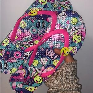 Emoji flip flops